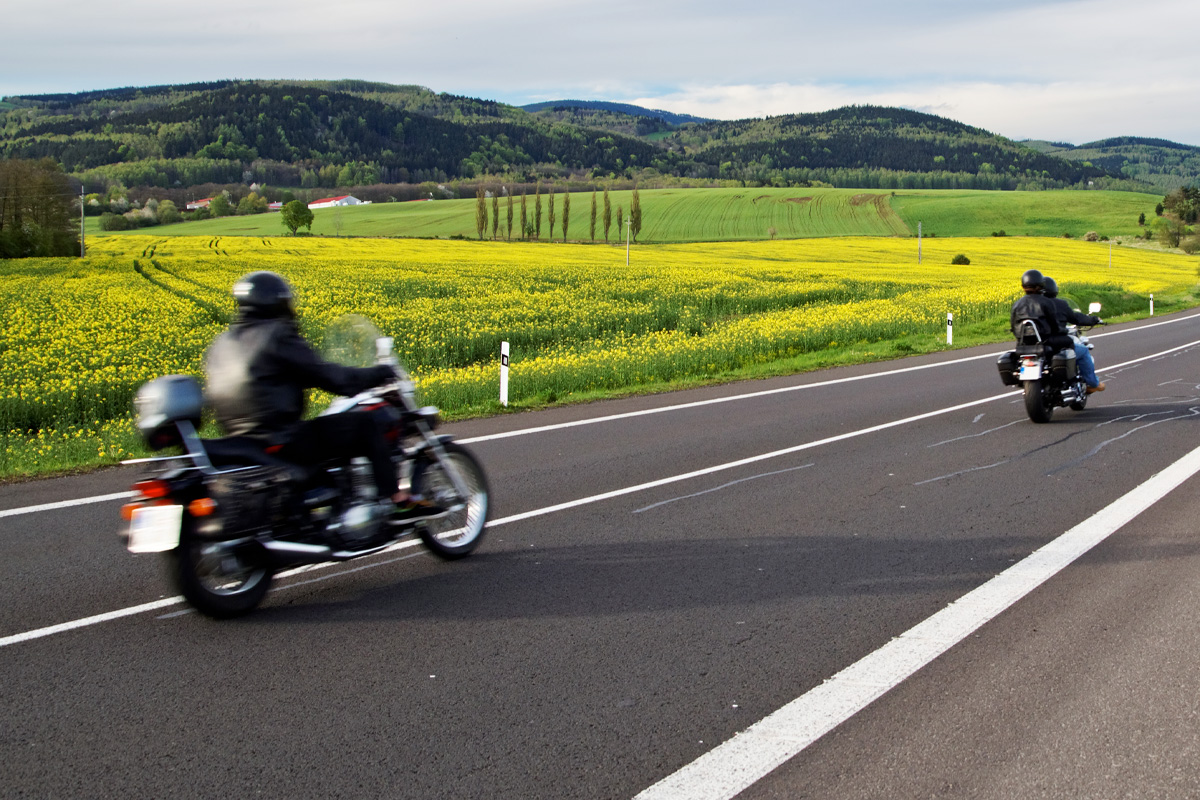 motorcycle on highway